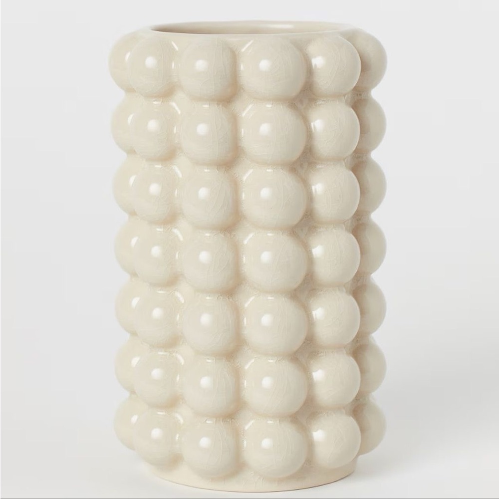 H&M Cream Bubble Vase